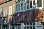 Tegels als gevelbekleding /versiering Willem Arntszkade.
<br/>
Marcel Westhoff, 2018